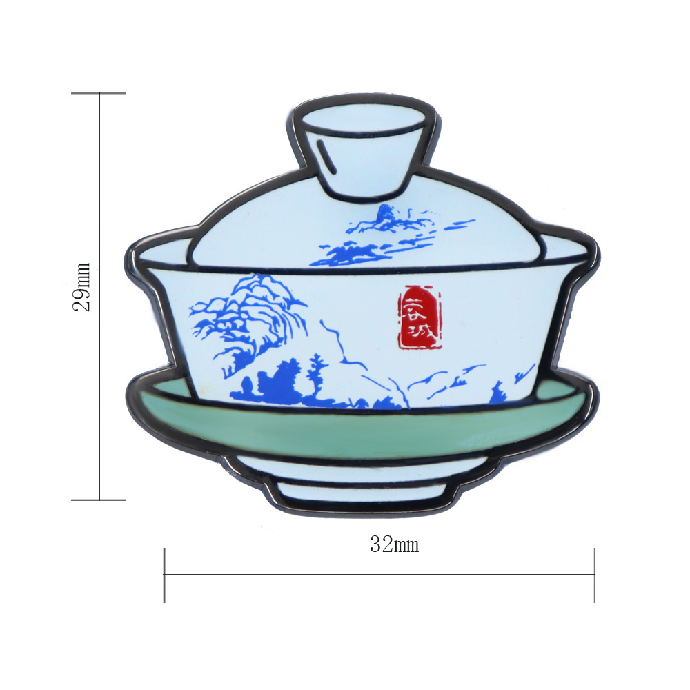 古風(fēng)茶杯(bēi)徽章